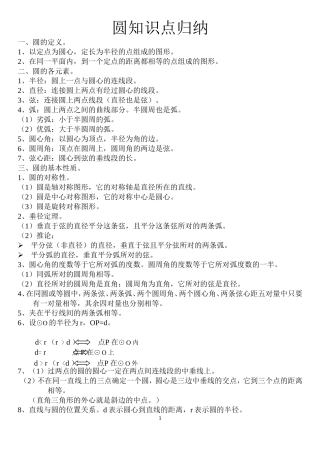 圆知识点归纳
