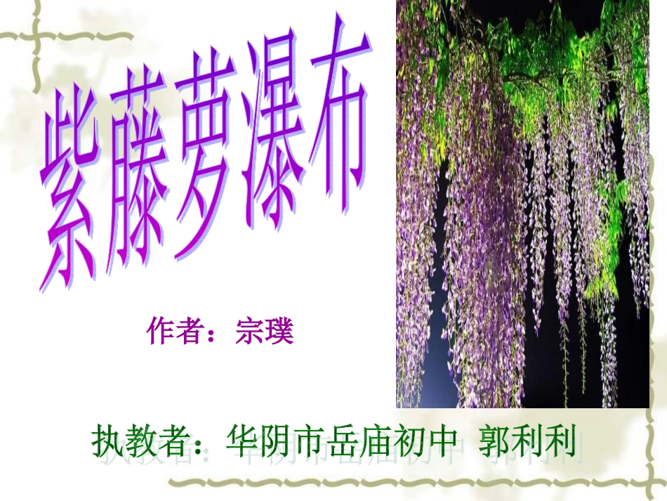 《紫藤萝瀑布》第一课时_第2页