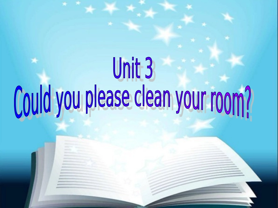 2014年春人教版新目标最新八年级英语下册_Unit3_Could_you_please_clean_your_room_Section_A_1_第1页