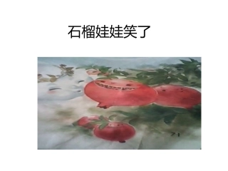 石榴娃娃笑了第一课时