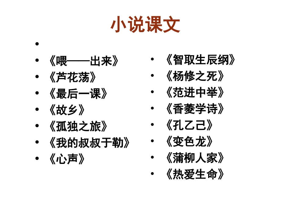 2012中考语文复习课件小说_第2页
