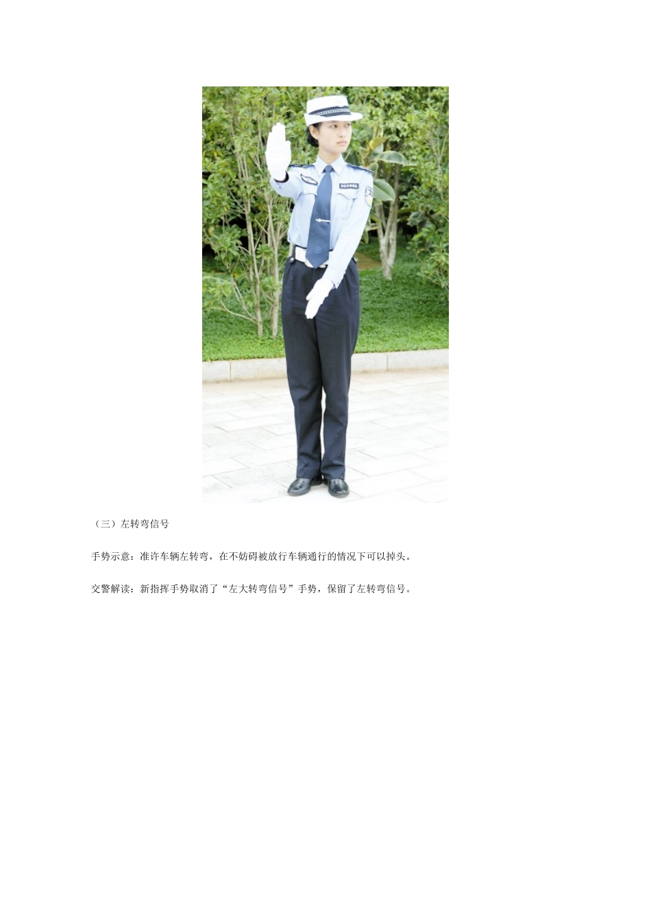 上路留心交警手势,八种新手势请您看仔细_第3页