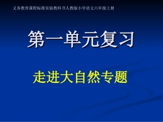 《六年级上册第一单元复习》课件