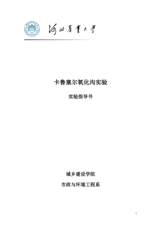 卡鲁塞尔氧化沟
