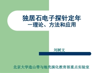 独居石电子探针Th-Pb年龄测试方法