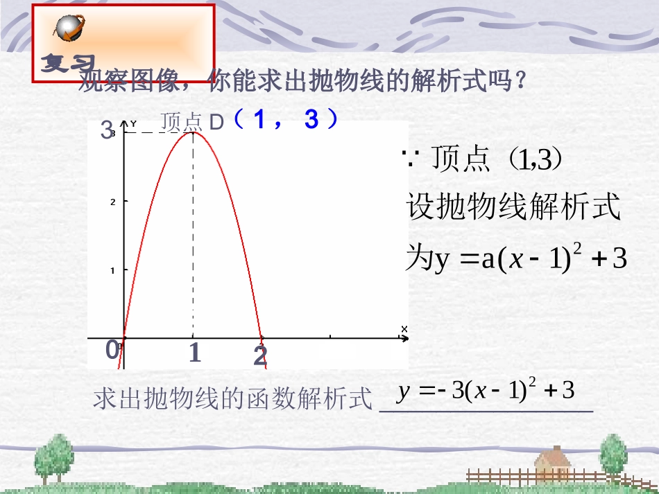二次函数在生活中的应用涵洞问题_第2页