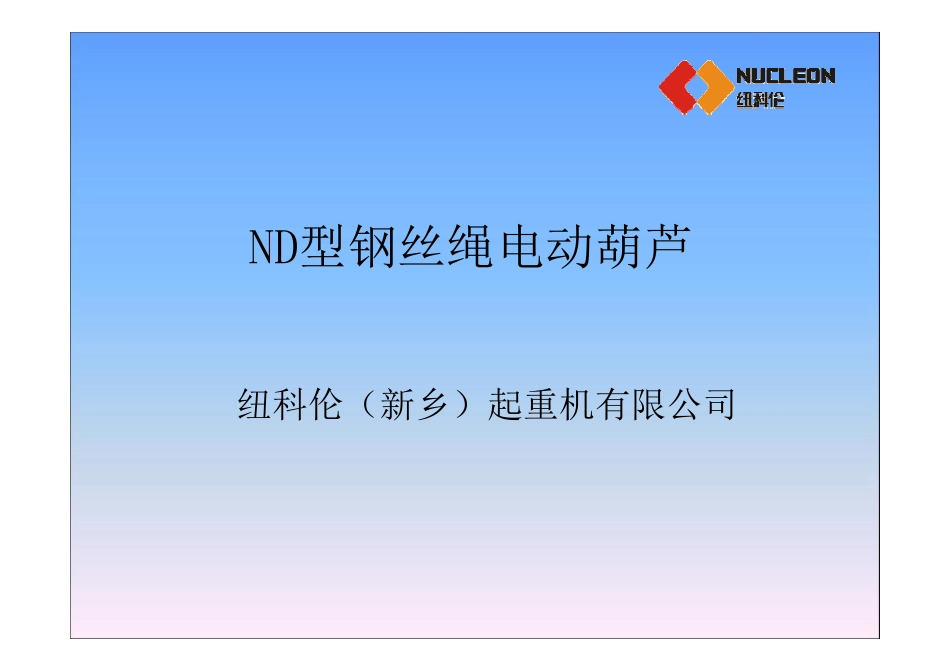 欧式钢丝绳电动葫芦_第1页