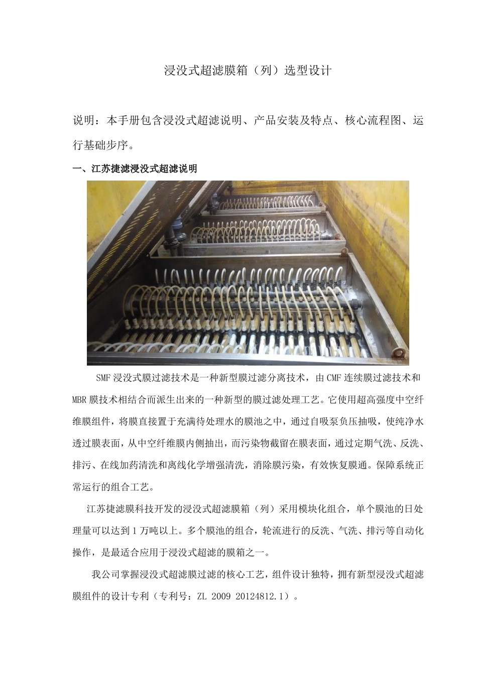 浸没式超滤膜箱(列)_第1页