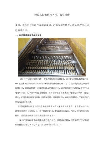 浸没式超滤膜箱(列)