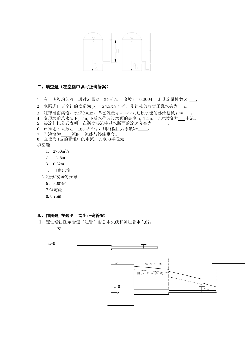 水力学复习题目_第2页