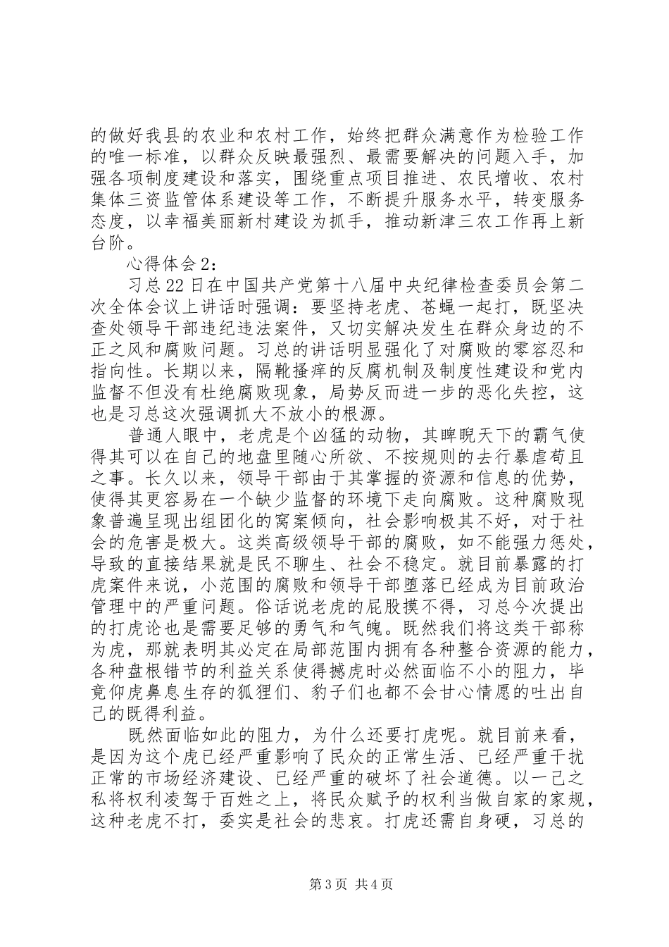 反腐工作心得体会：精准拍蝇零容忍_第3页