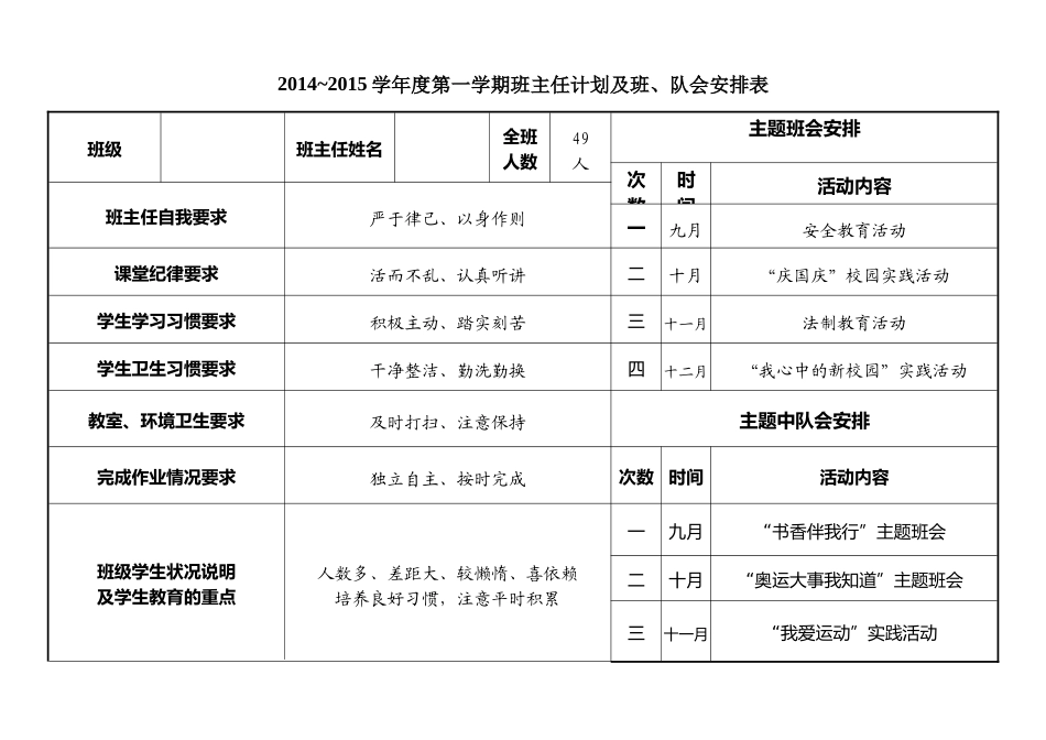 班主任计划表3_第1页