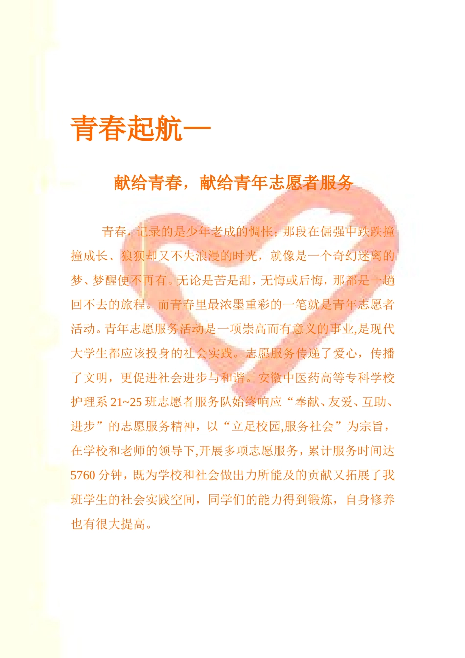 优秀青年志愿者小分队申请材料_第3页