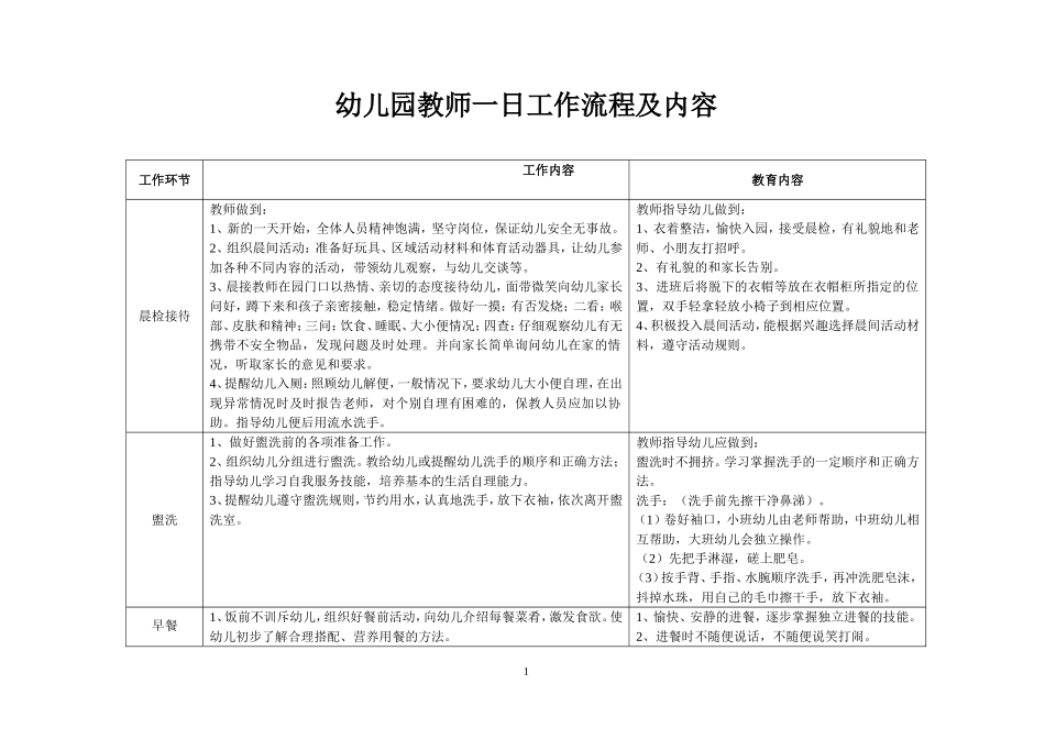 幼儿园教师一日工作流程 (2)_第1页