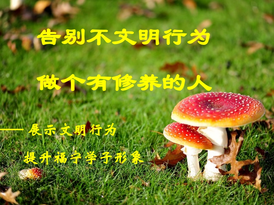 告别不文明行为_做个有修养的人_第1页