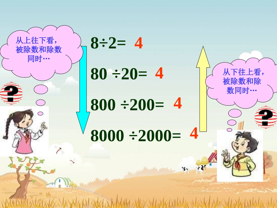 北师大版数学四年级上册《商不变的规律》PPT课件[1]_第3页