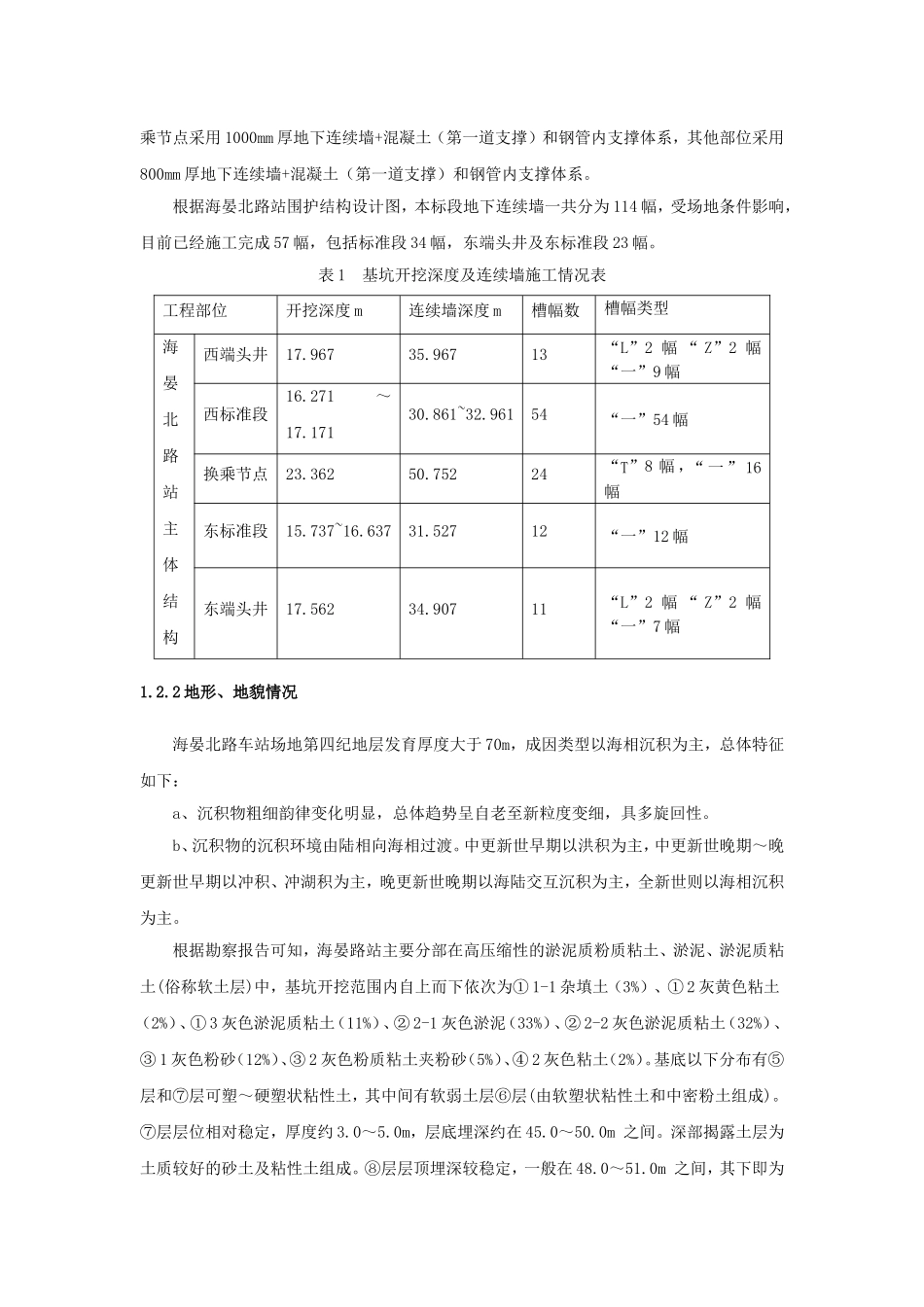 宁波软土地层连续墙施工及监理控制技术总结(最终)_第2页