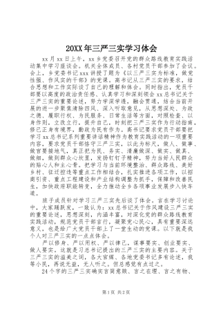 20XX年三严三实学习体会 (2)