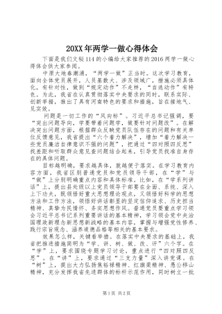 20XX年两学一做心得体会 (17)