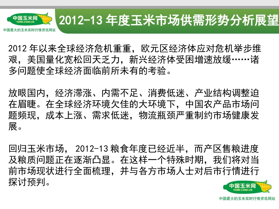 中国玉米网：2012-13年度玉米市场供需形势分析展望_第2页