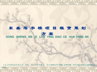 东胜项目策划定稿