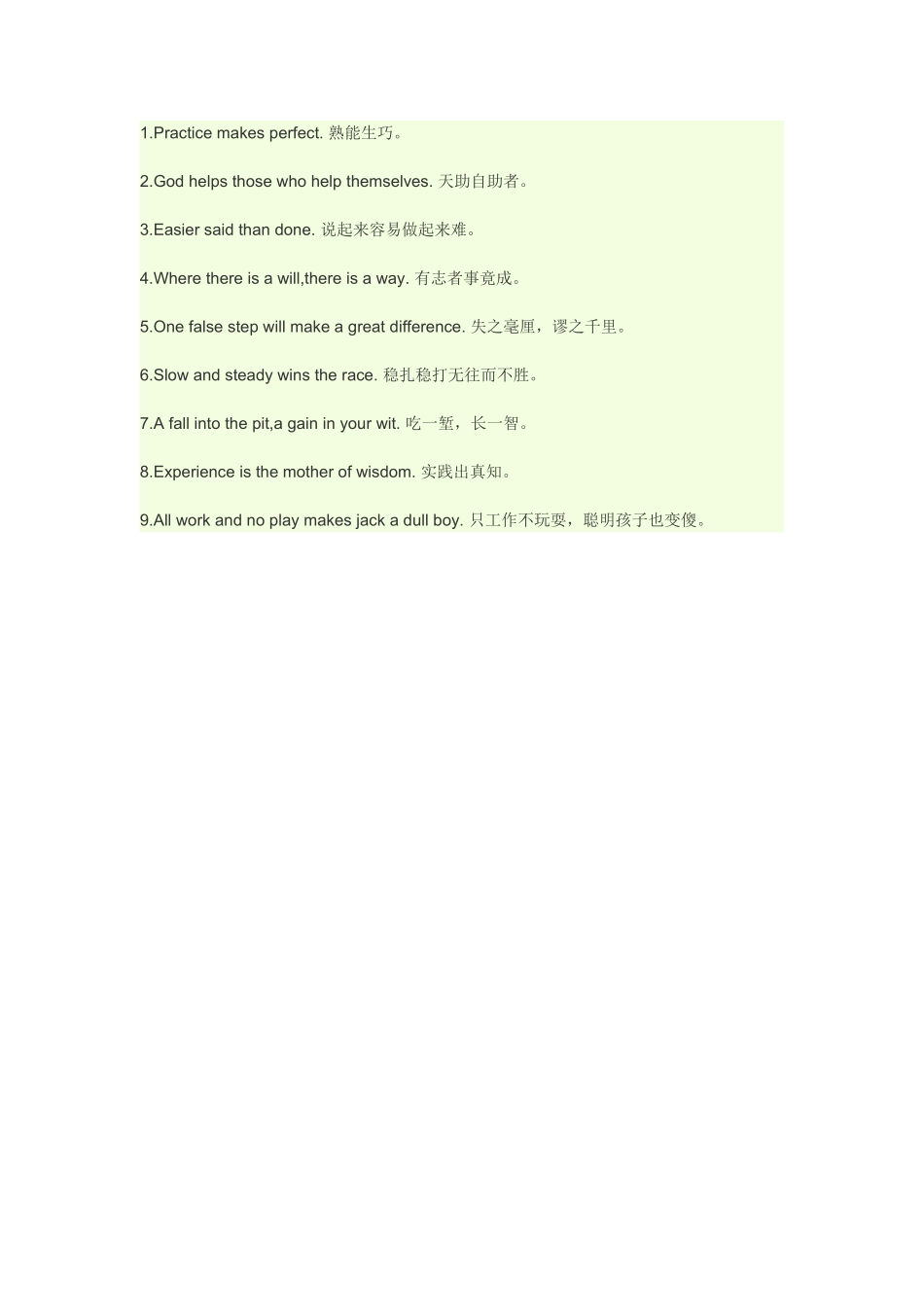 英语作文谚语_第1页