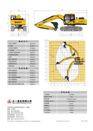 三一重工中挖[下]详细规格