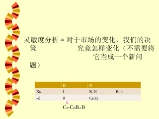 运筹学灵敏度分析