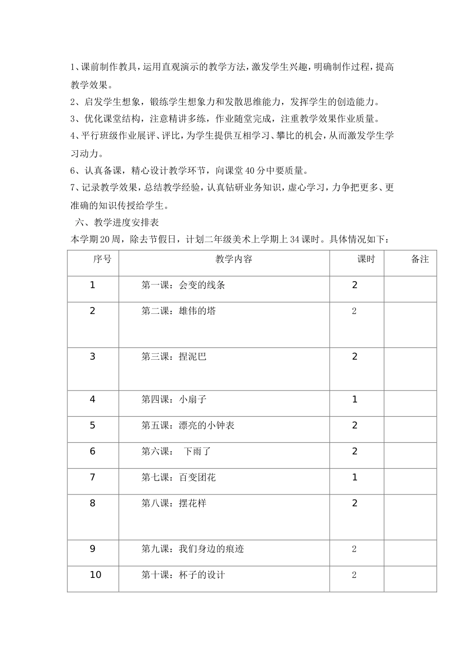 二年级美术教学规划刘笑笑_第2页