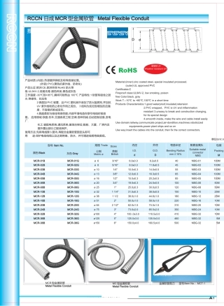 金属软管规格书