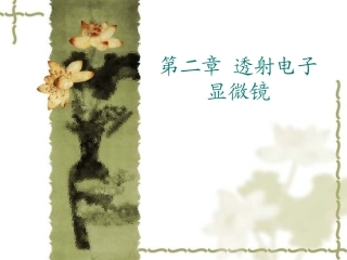 第二章 透射电子显微镜