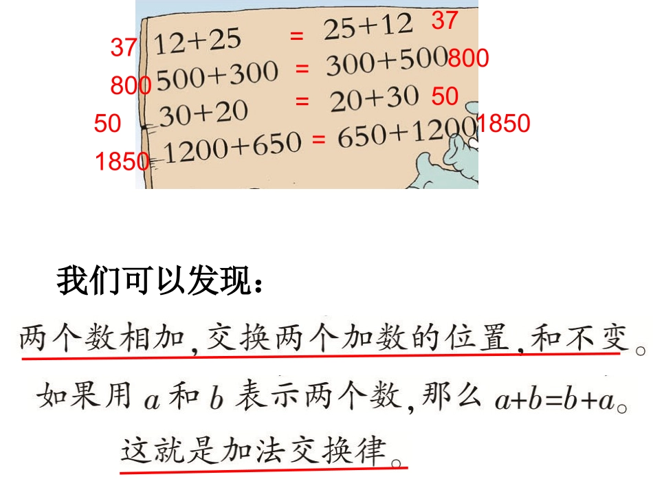 西师大版四年级上册加法运算律1_第2页