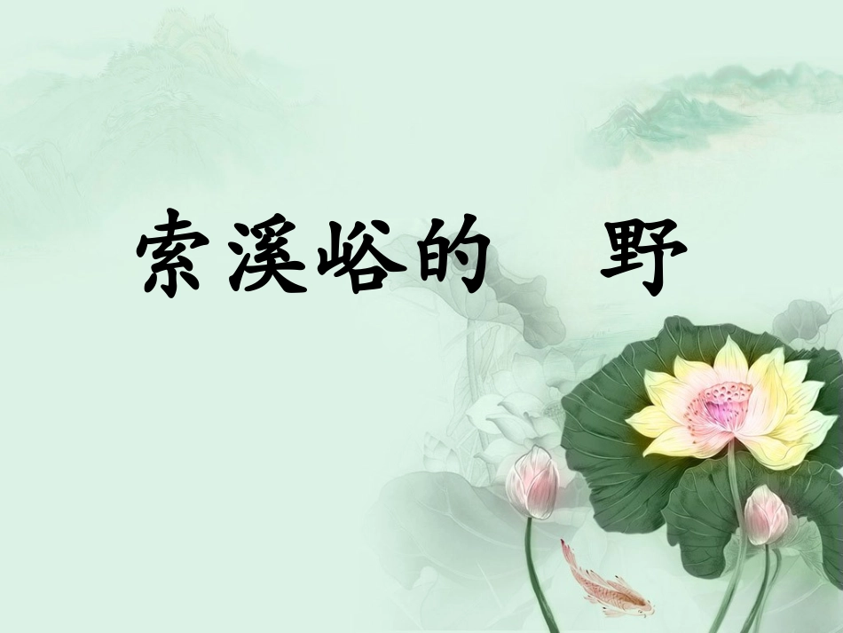 索溪峪的“野”_第3页
