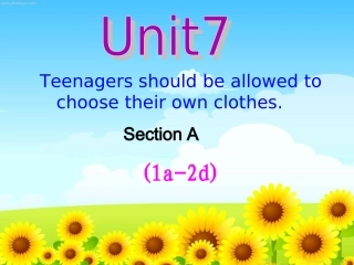 2014版九年级Unit7Teenagers_should_be_allowed_to_choose_their_own_chothes_SectionA_(1a-1c)