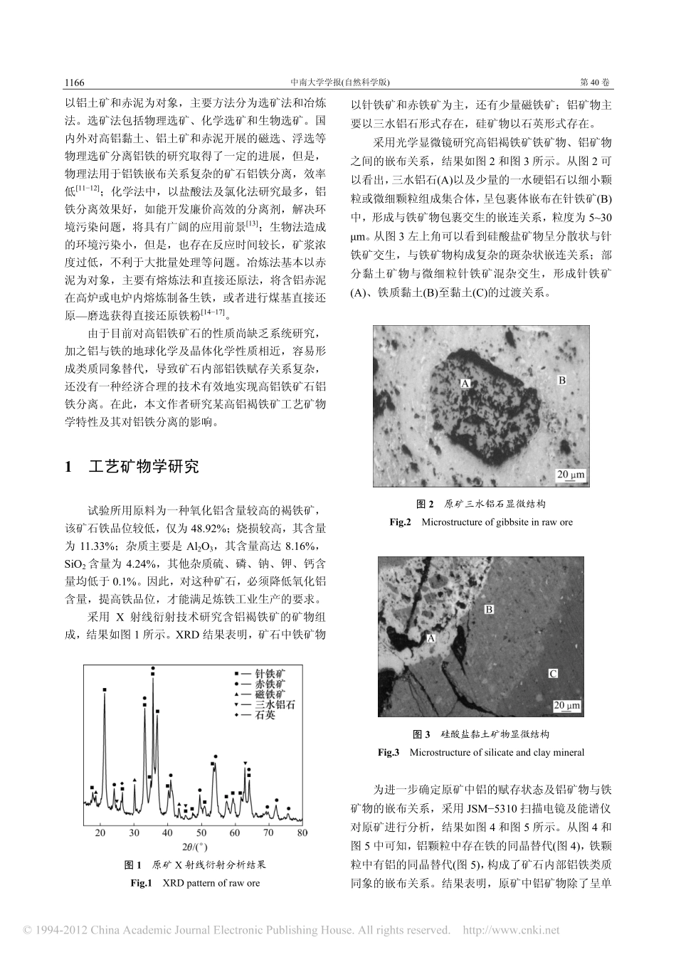 高铝铁矿石工艺矿物学特征及铝铁分离技术 - 副本 - 副本 (4)_第2页