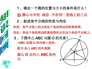 沪科版数学九下245三角形内切圆
