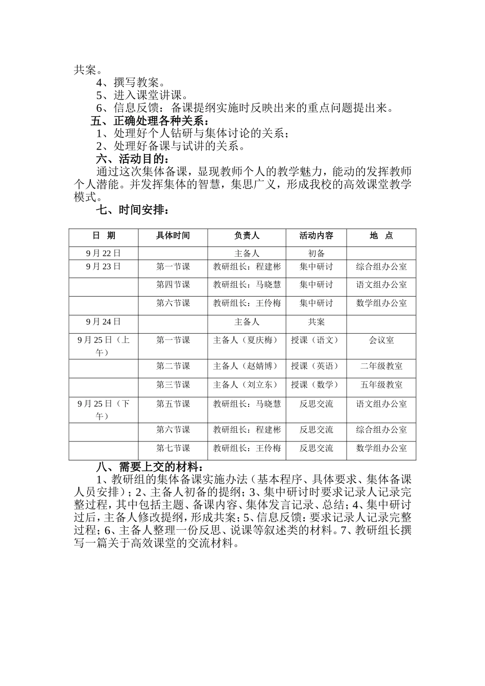 集体备课活动实施方案_第2页