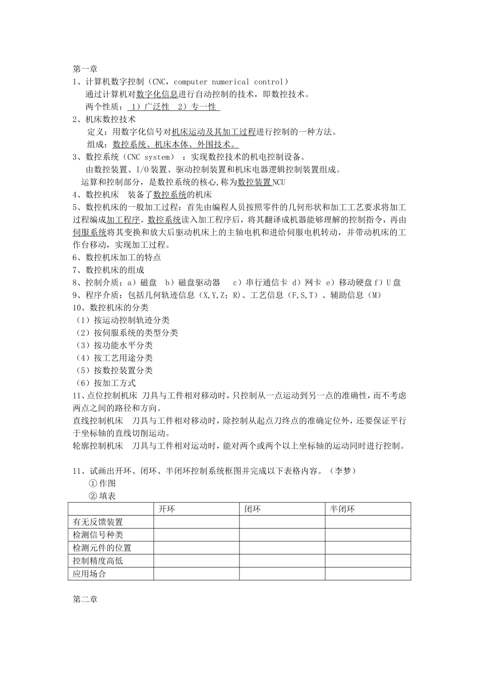 数控应用技术一~六练习题_第1页