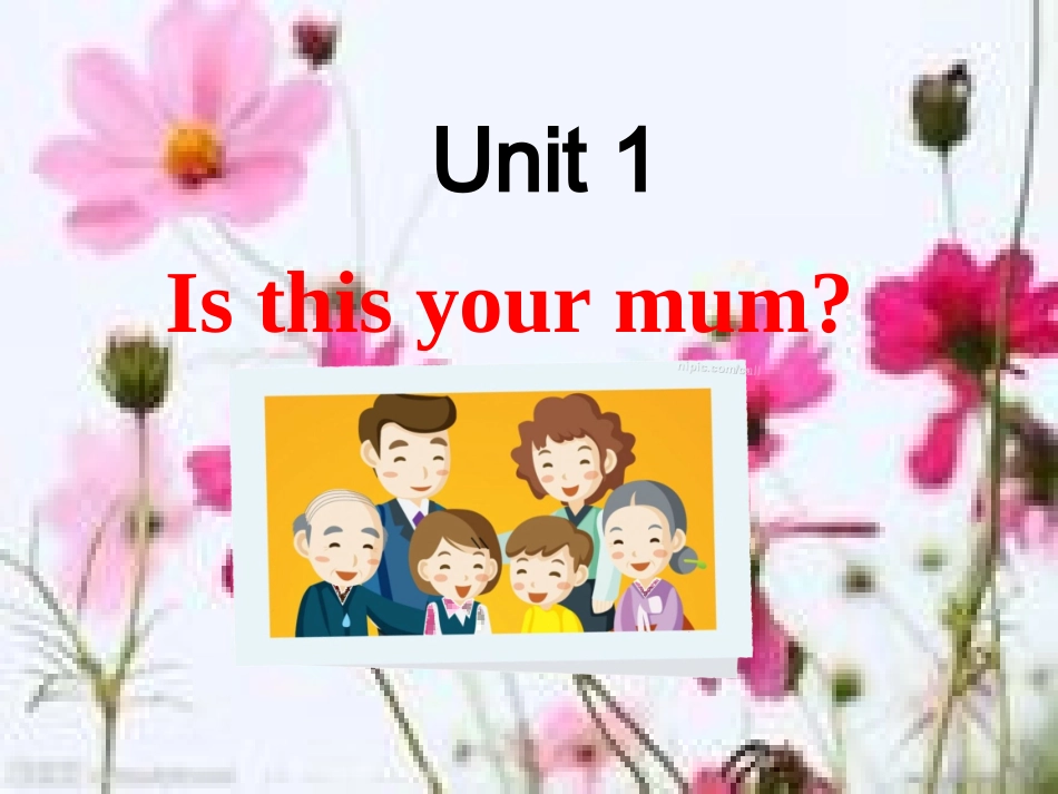 外研版(2012新版)七年级上M2-Unit1____Module_2_My_familyUnit_1_Is_this_your_mumPPT_第2页