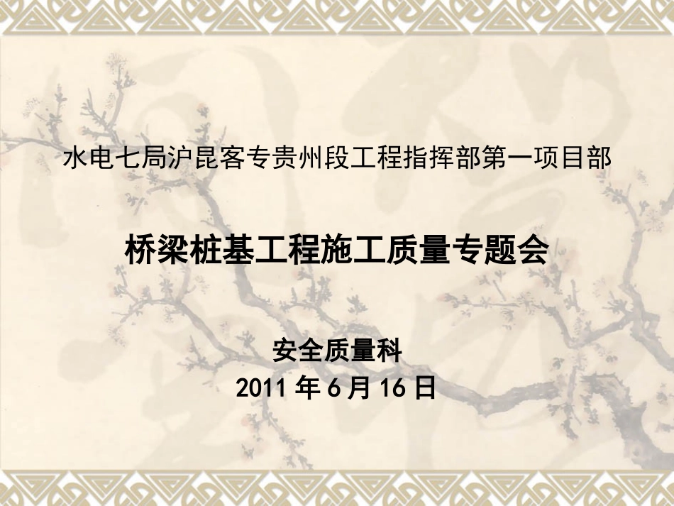 桥梁桩基工程施工质量专题会_第1页