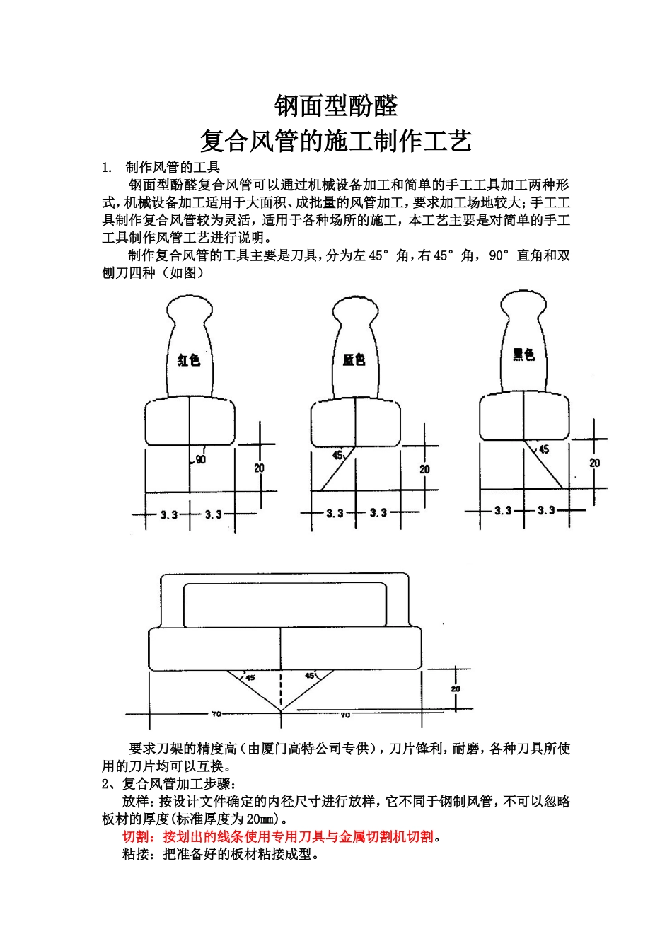 钢面型酚醛复合风管的施工制作工艺_第1页
