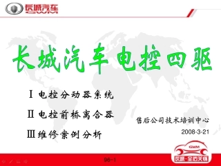哈弗、风骏电控四驱