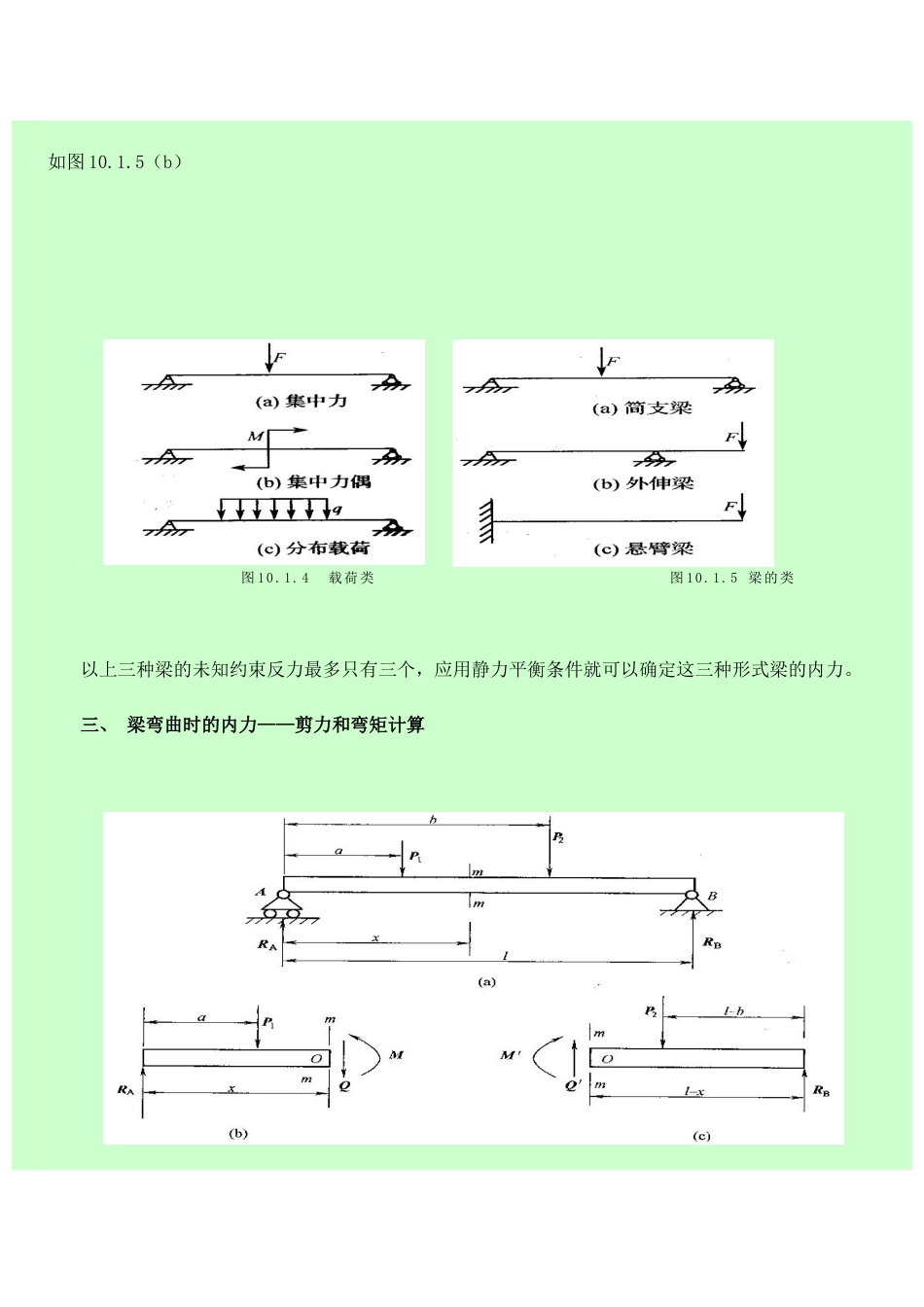 简支梁受力分析力矩剪力计算_第3页