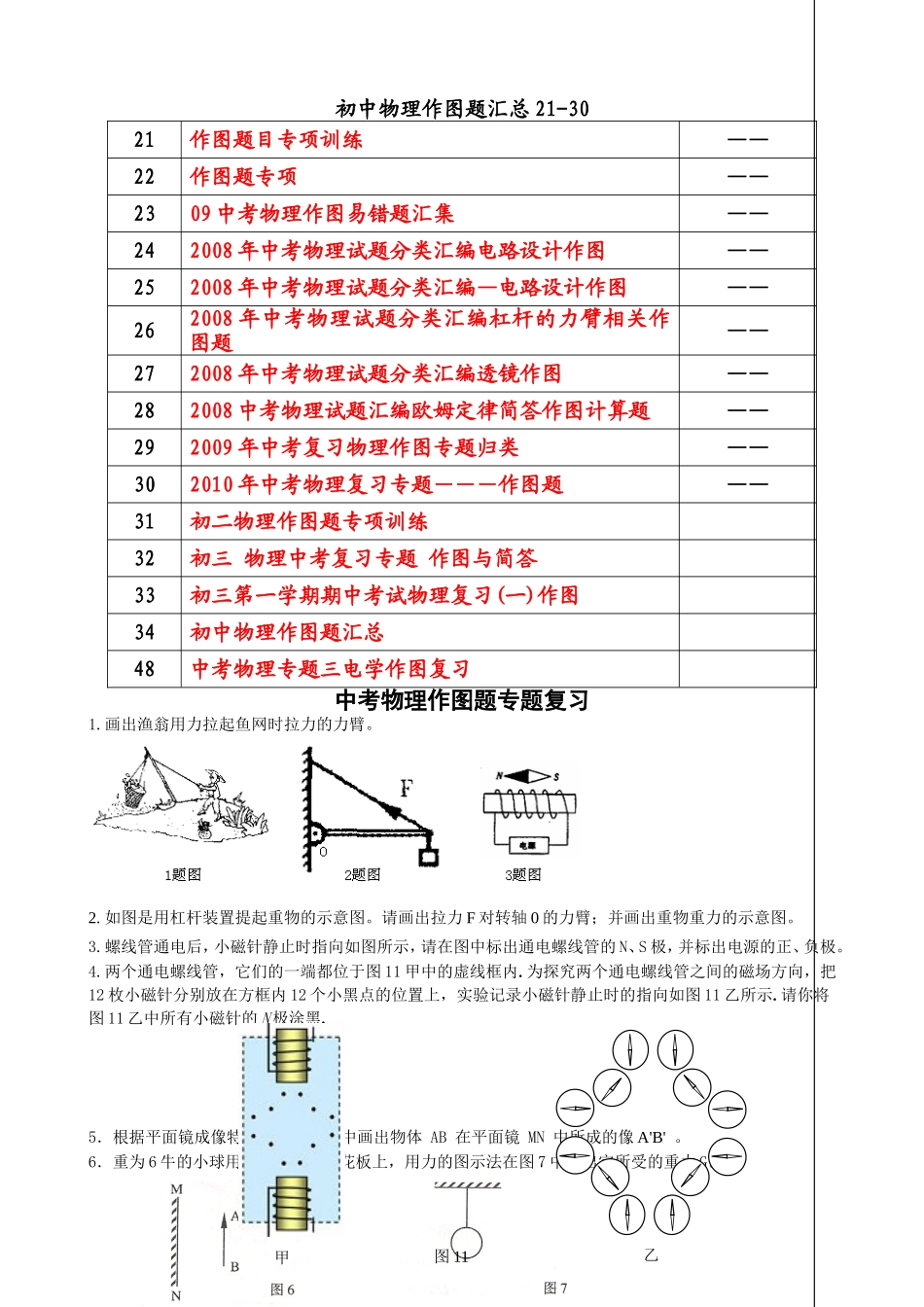 初中物理作图题汇总21-34_第1页