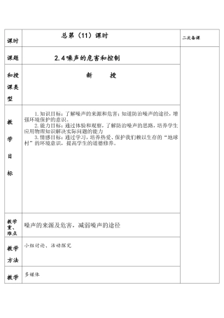 噪声的危害与控制