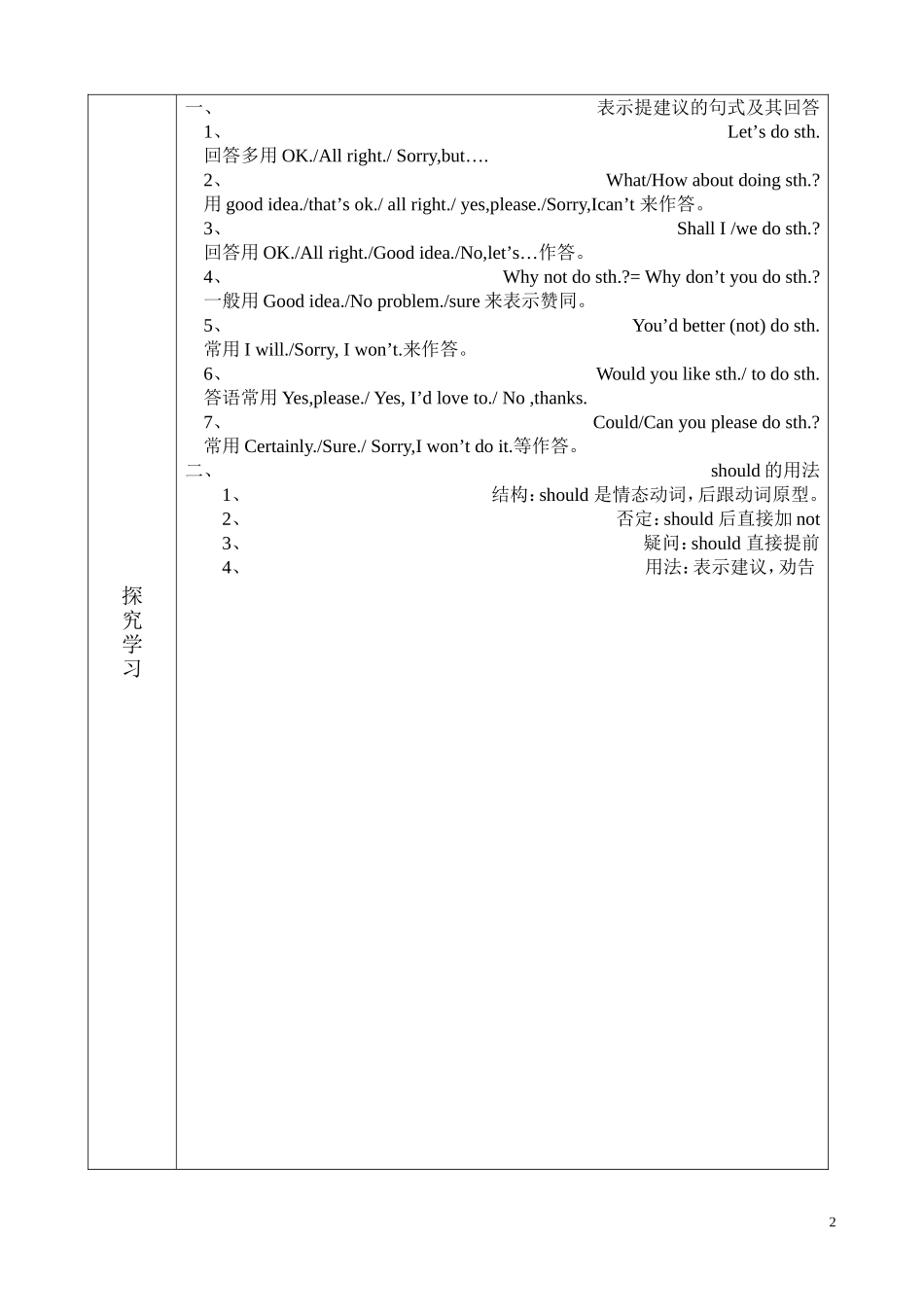 八下Unit4，5复习课教学设计_第2页