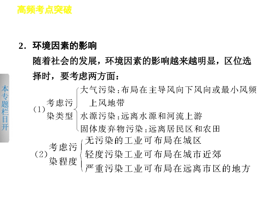 2013届高考地理二轮复习课件：专题五_第3讲_工业区位与工业地域_第3页