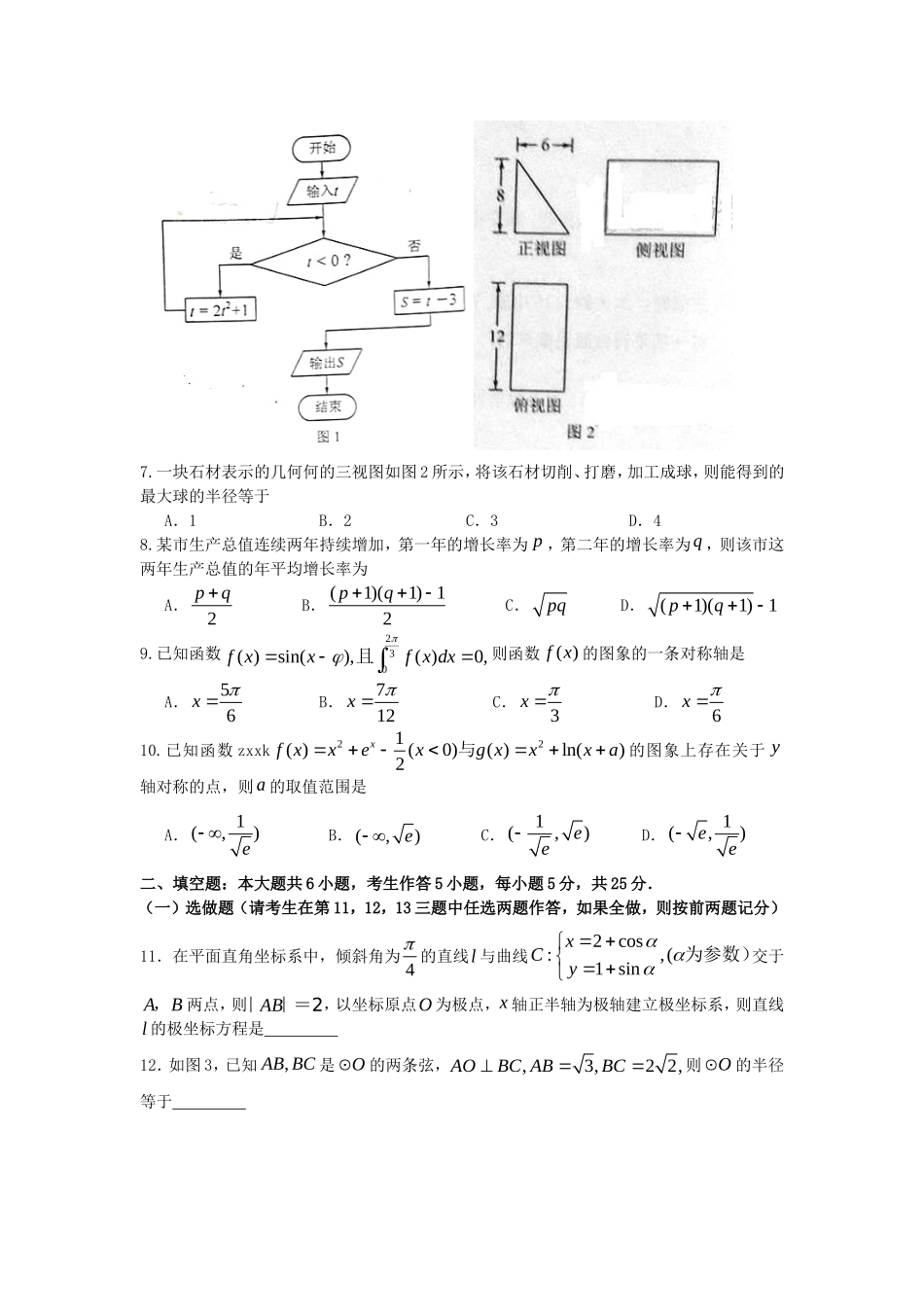 2014年普通高等学校招生全国统一考试（湖南卷）试题及点评_第2页