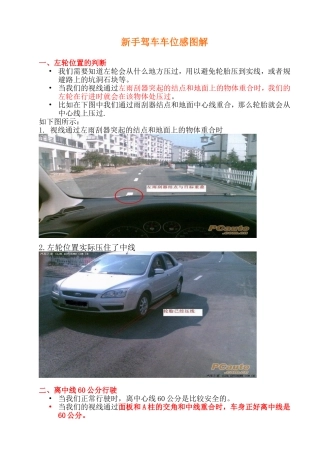 新手驾车车位感图解