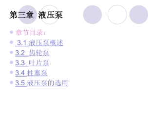 第三章 液压泵